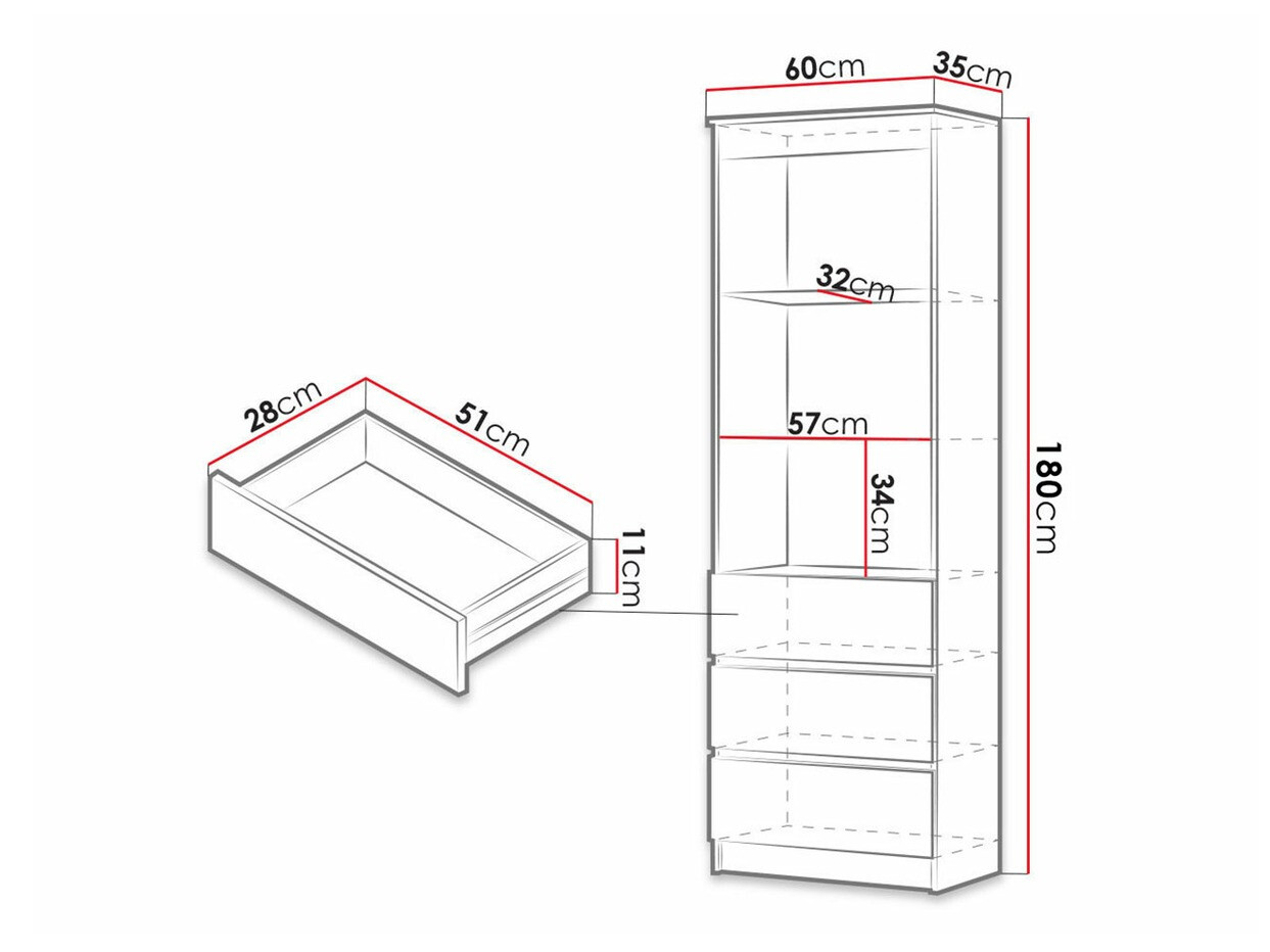 Polica Comfivo 184 (Sonoma hrast)