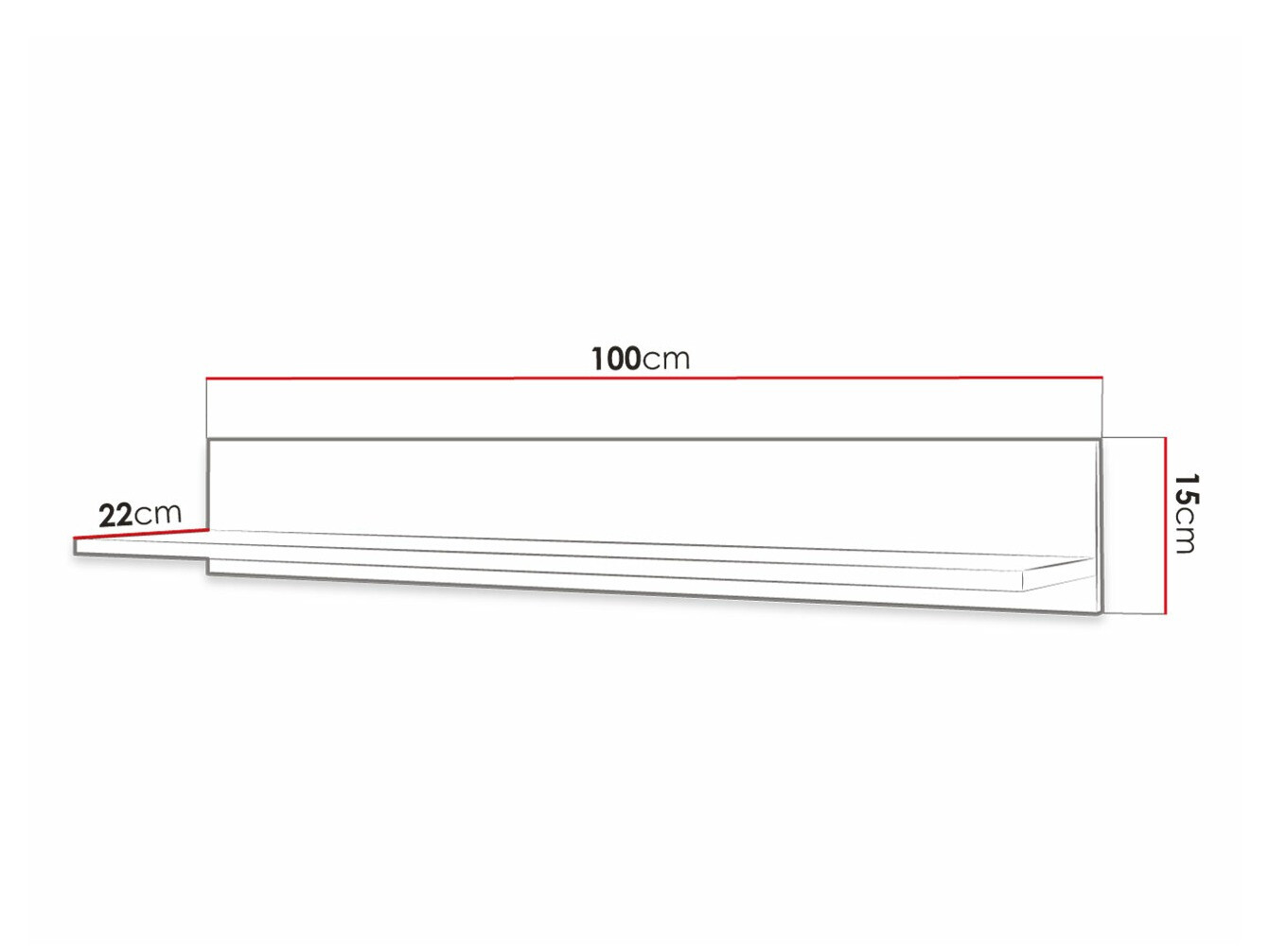 Zidna polica Anulio (Crno)