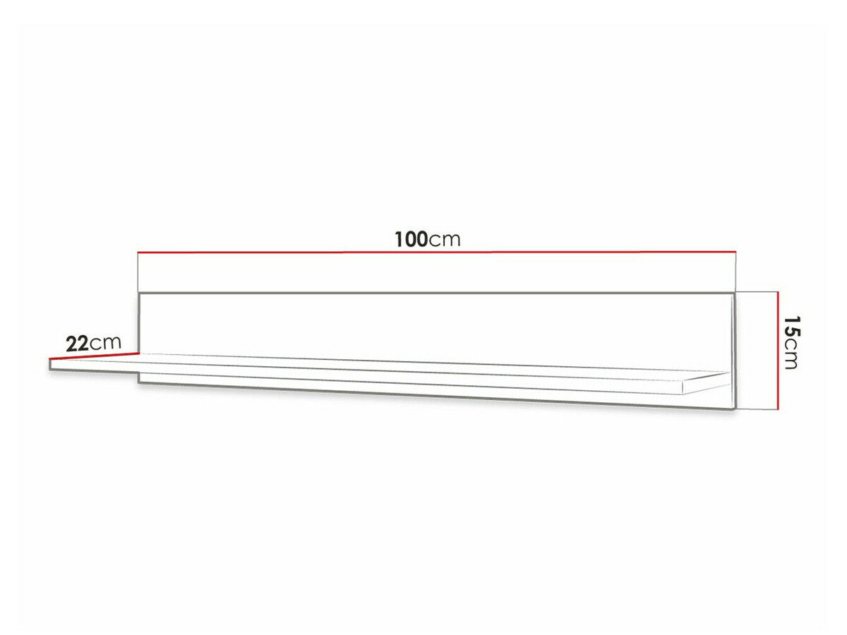 Zidna polica Elblaru 129 (Belo)