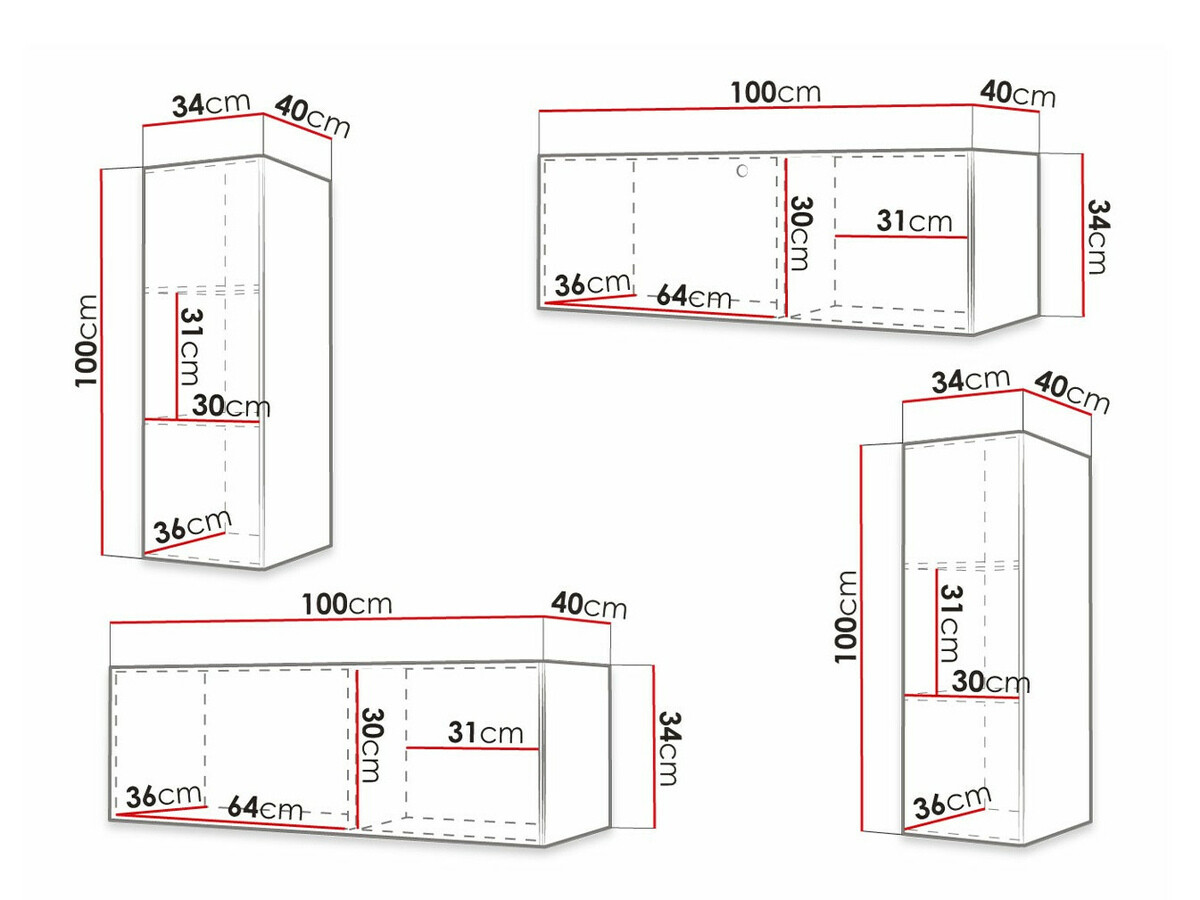 Set za dnevnu sobu Elblaru 107 (Belo)