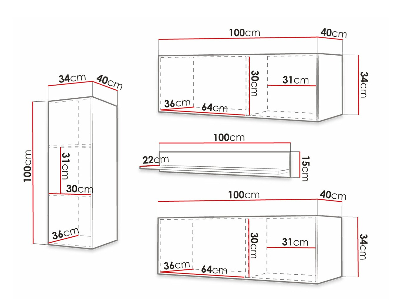 Set za dnevnu sobu Elblaru 109 (Crno)