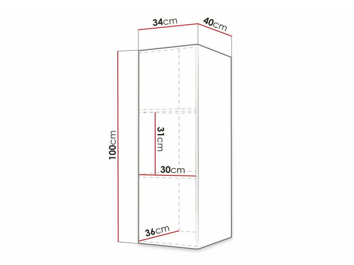 Zidni ormarić Anulio (Belo)