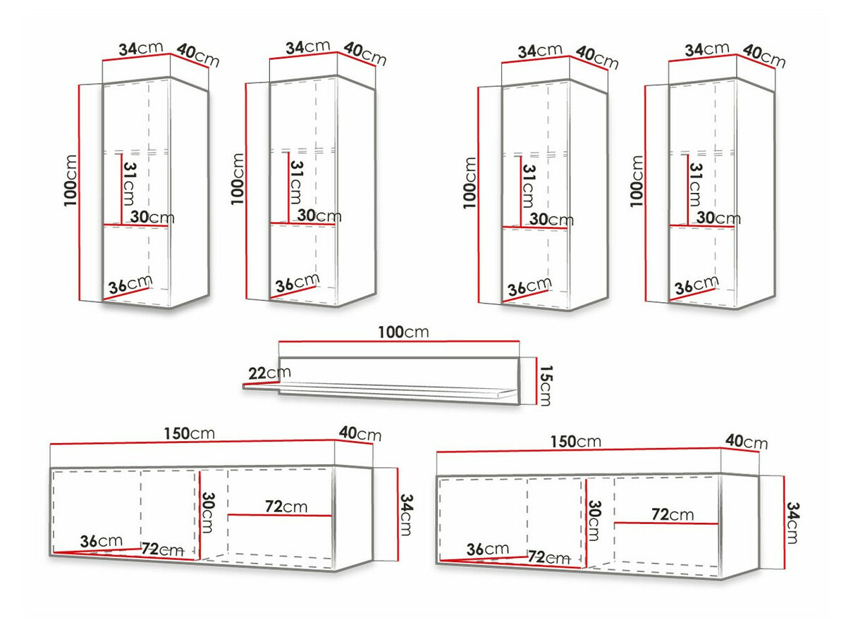 Set za dnevnu sobu Elblaru 110 (Belo)