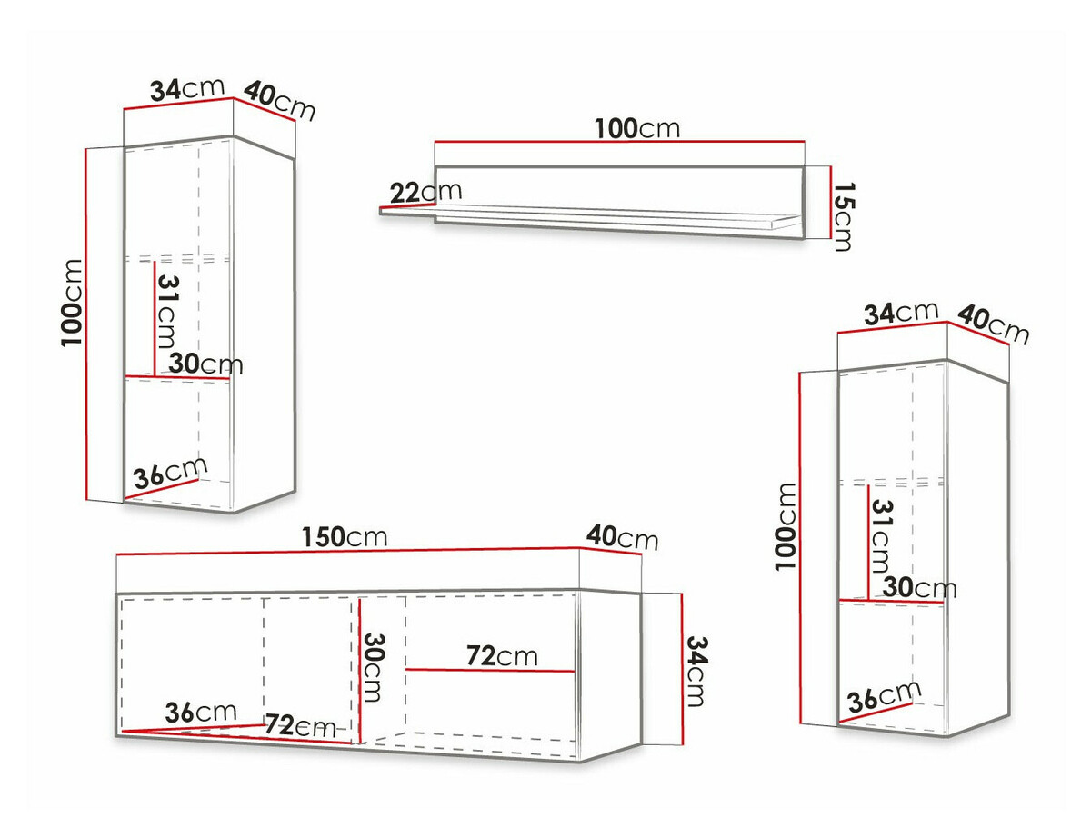 Set za dnevnu sobu Elblaru 113 (Belo)