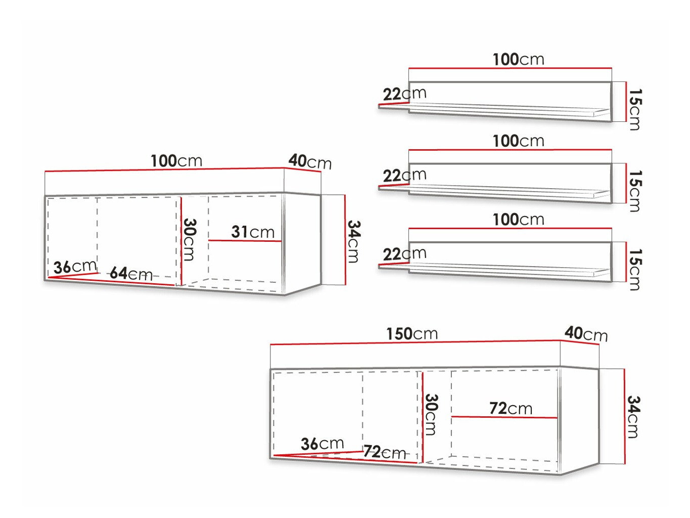 Set za dnevnu sobu Elblaru 114 (Crno)