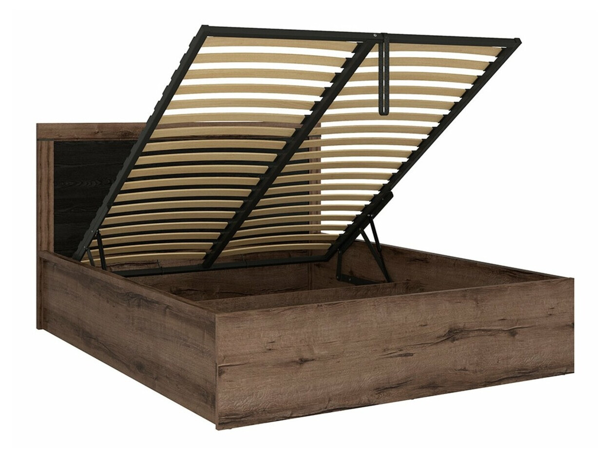 Krevet Dunfelu 110 (Manastirski hrast + Crni hrast)