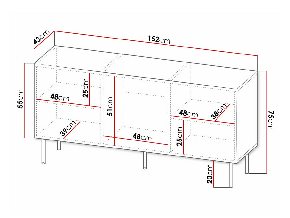 Ormarić Charlotte 169 (Crno + Zlatan)