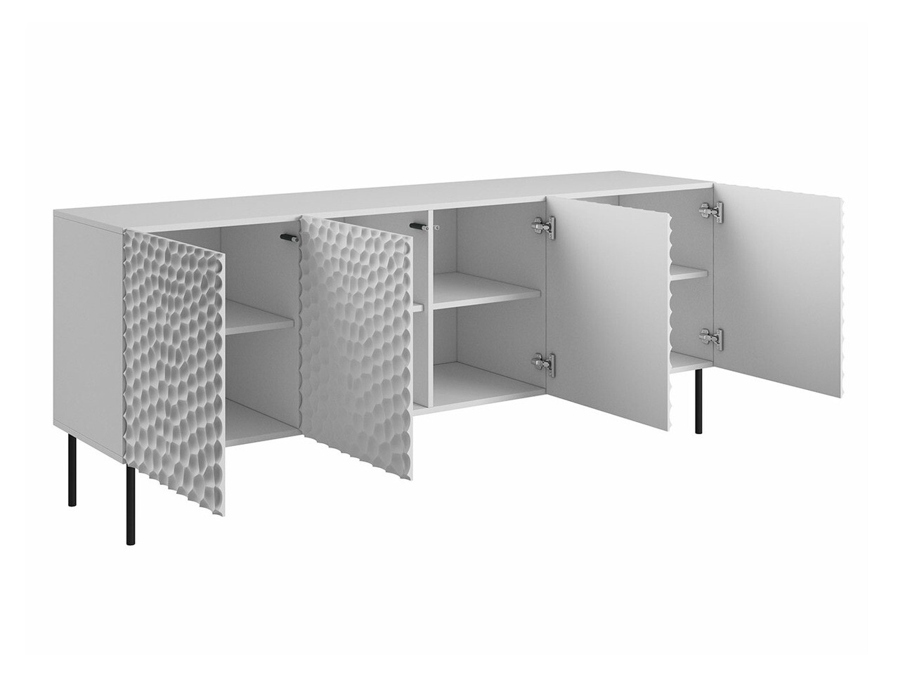 Ormarić Charlotte 170 (Belo + Crno)