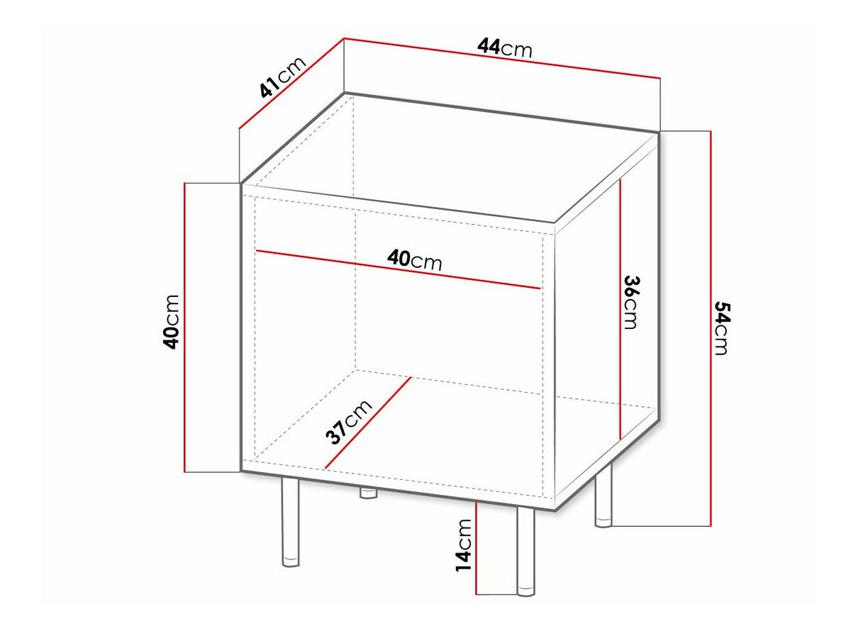 Set noćnih ormarića Charlotte 172 (Crno + Zlatan)