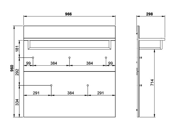 Čiviluk Fivsori 107 (Sjajno siva + Grafit)