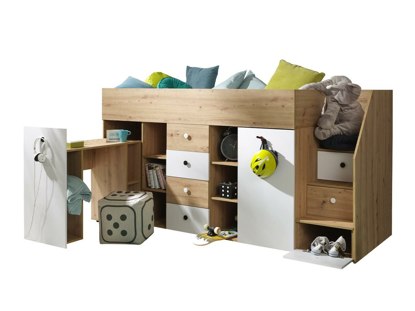 Krevet na sprat Hartford 361 (Artisan hrast + Belo)