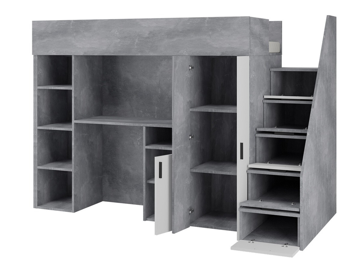 Krevet na sprat Hartford 365 (Beton + Crno)