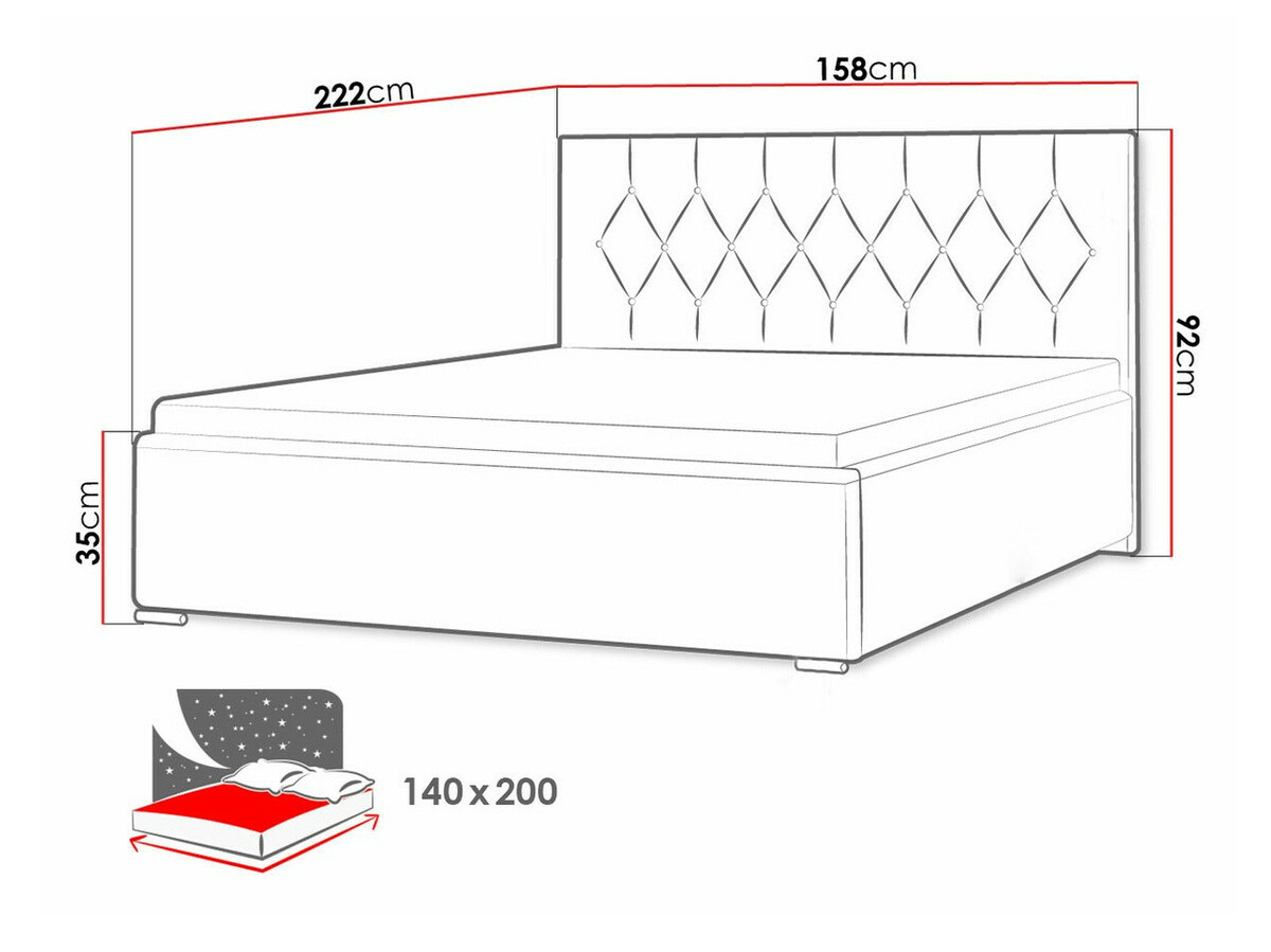 Krevet Baltimore 160 (Mikrofaza 10)