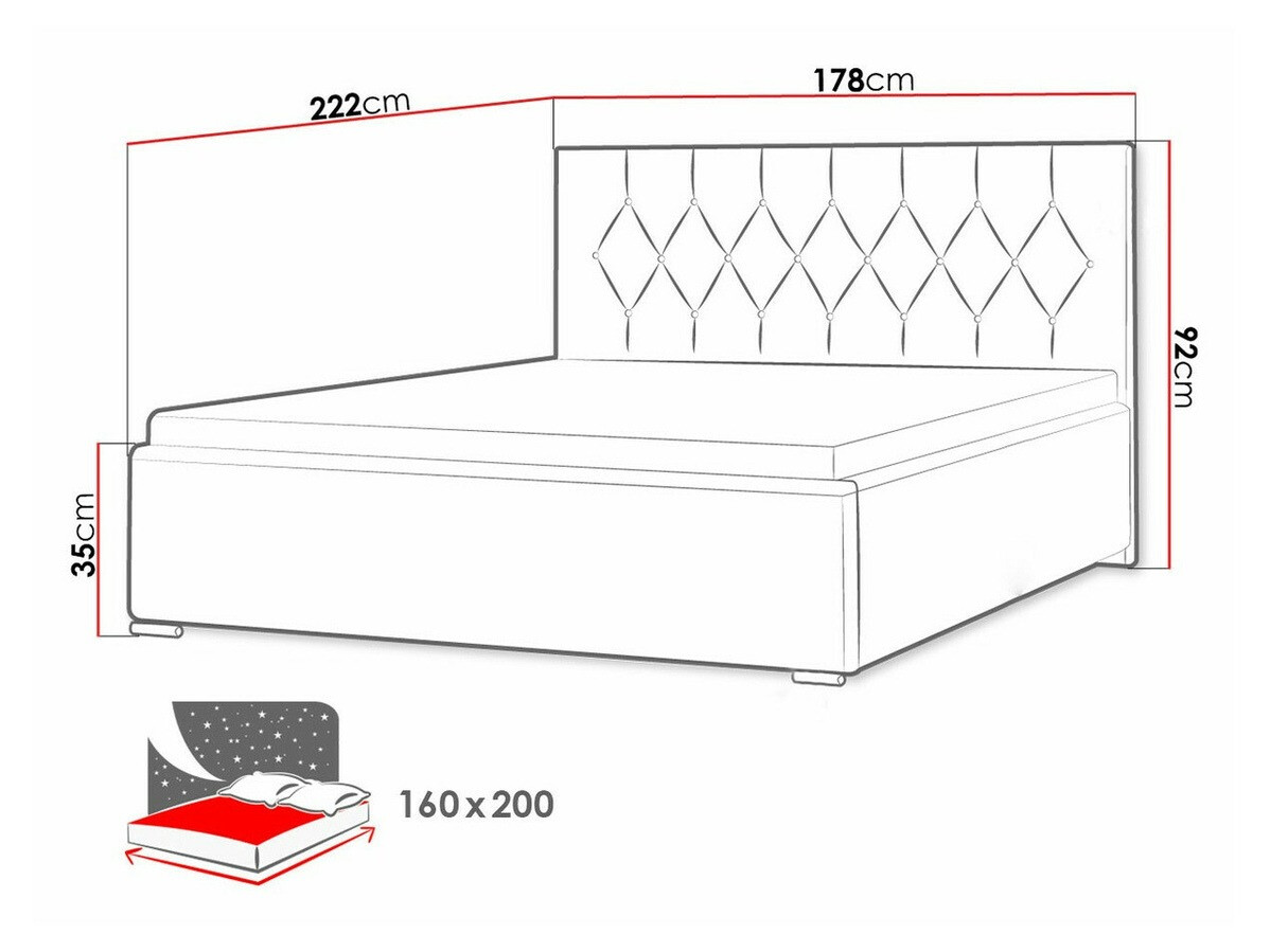 Krevet Baltimore 160 (Mikrofaza 10)