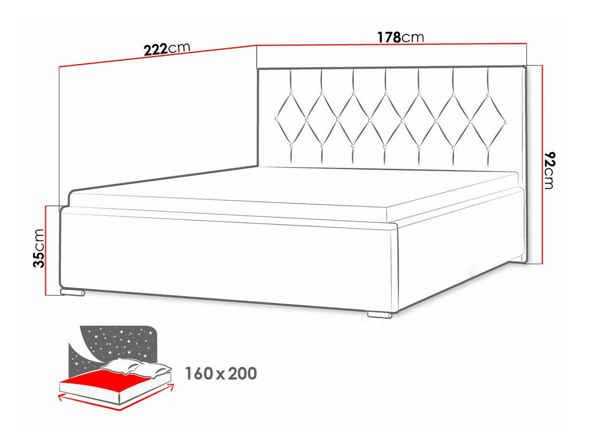 Krevet Baltimore 160 (Mikrofaza 15)