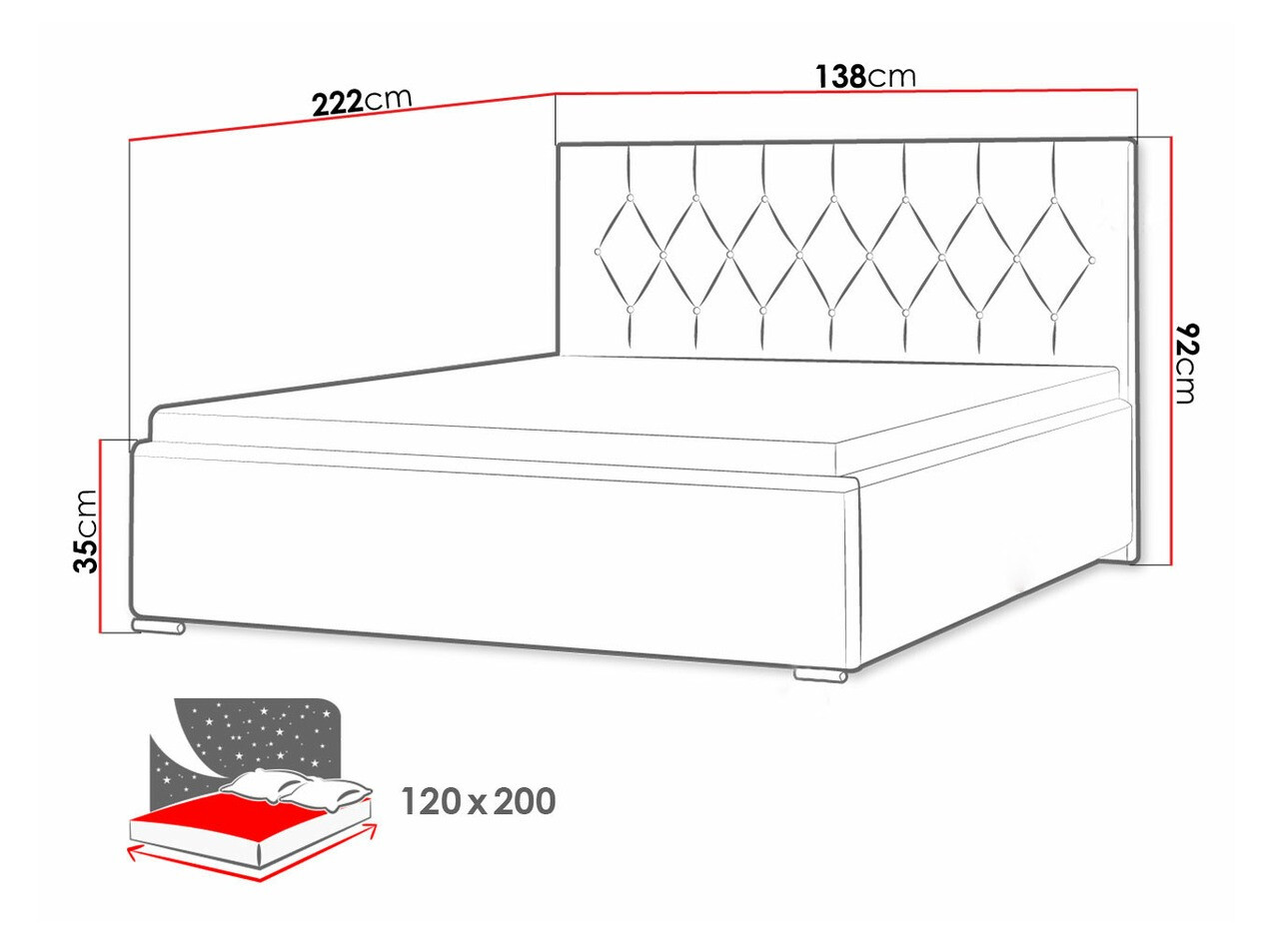 Krevet Baltimore 160 (Mikrofaza 34)