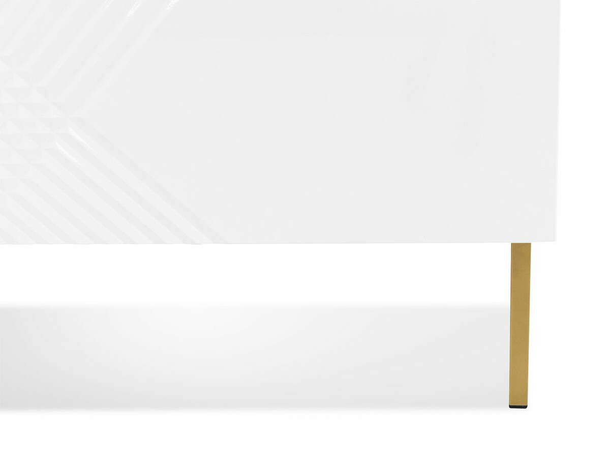 Noćni ormarić Natar (Belo + Sjajno belo)