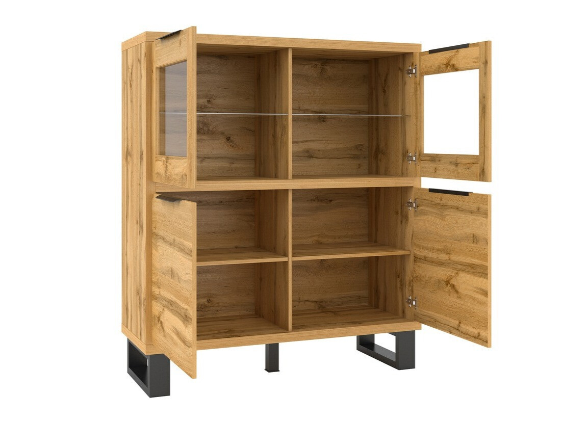 Polica Avicavu 103 (Hrast Votan + Crno)