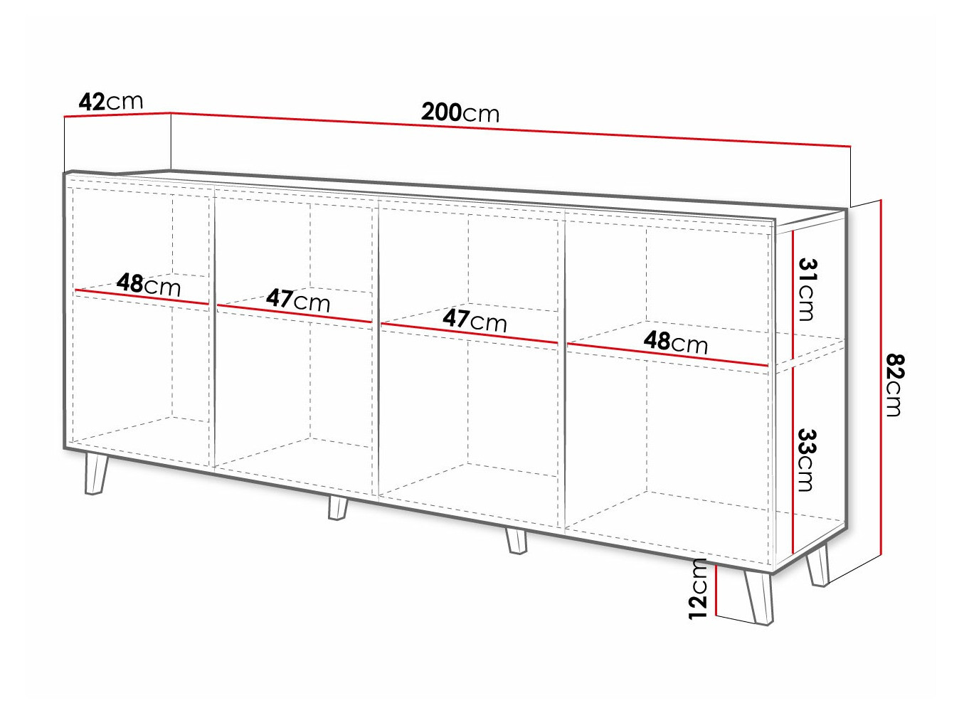 Ormarić Charlotte 173 (Belo)