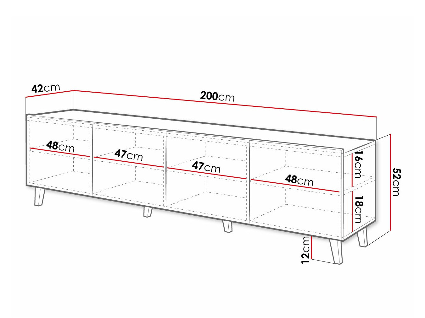 TV sto Charlotte 176 (Crno)