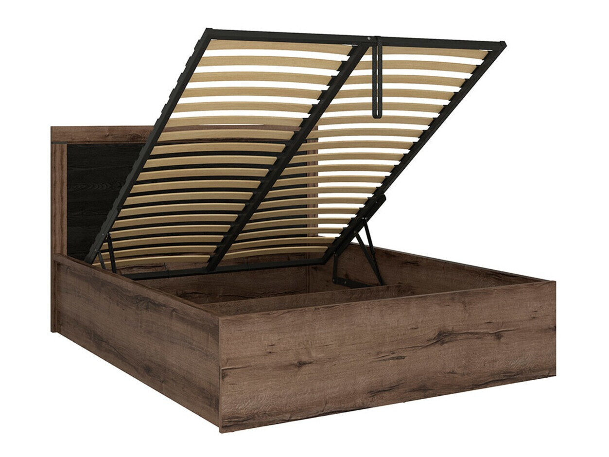 Krevet Dunfelu 112 (Manastirski hrast + Crni hrast)