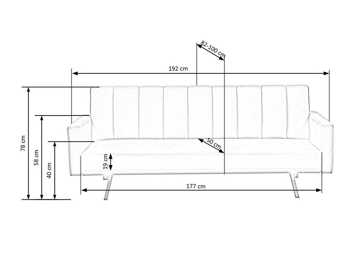 Sofa na razvlačenje Houston 1362 (Sivo)
