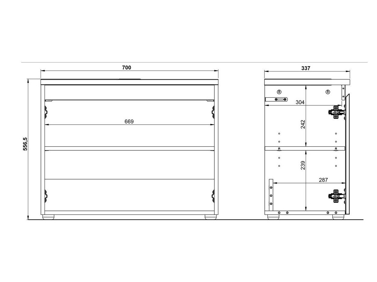 Samostojeći ormarić sa umivaonikom Deltei 104