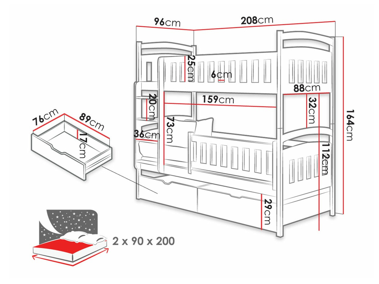 Krevet na sprat Vista 109