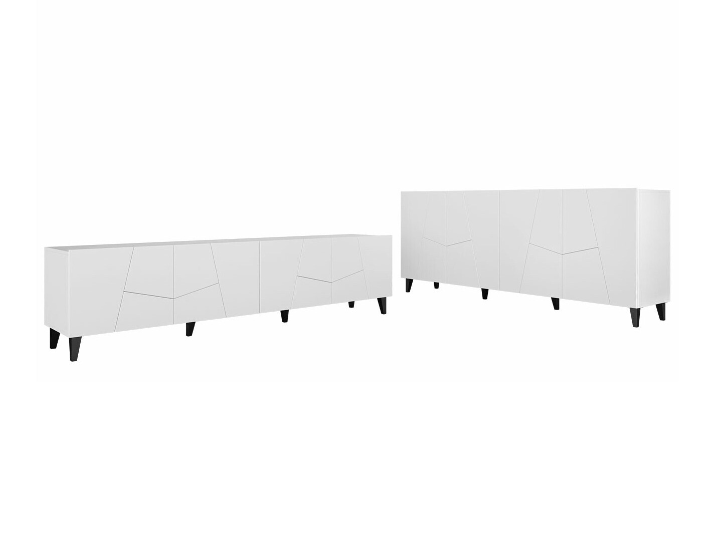 Set za dnevnu sobu Charlotte 182 (Belo + Crno)