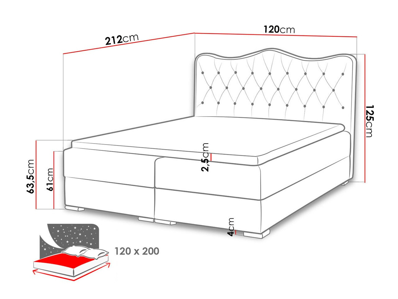 Boxspring krevet Tectum I