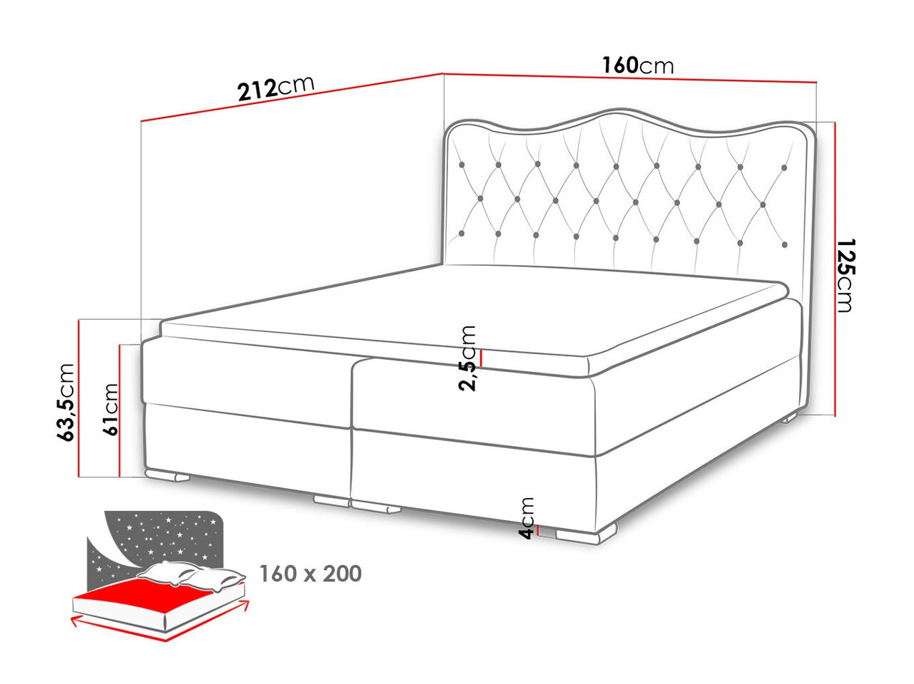 Boxspring krevet Tectum I