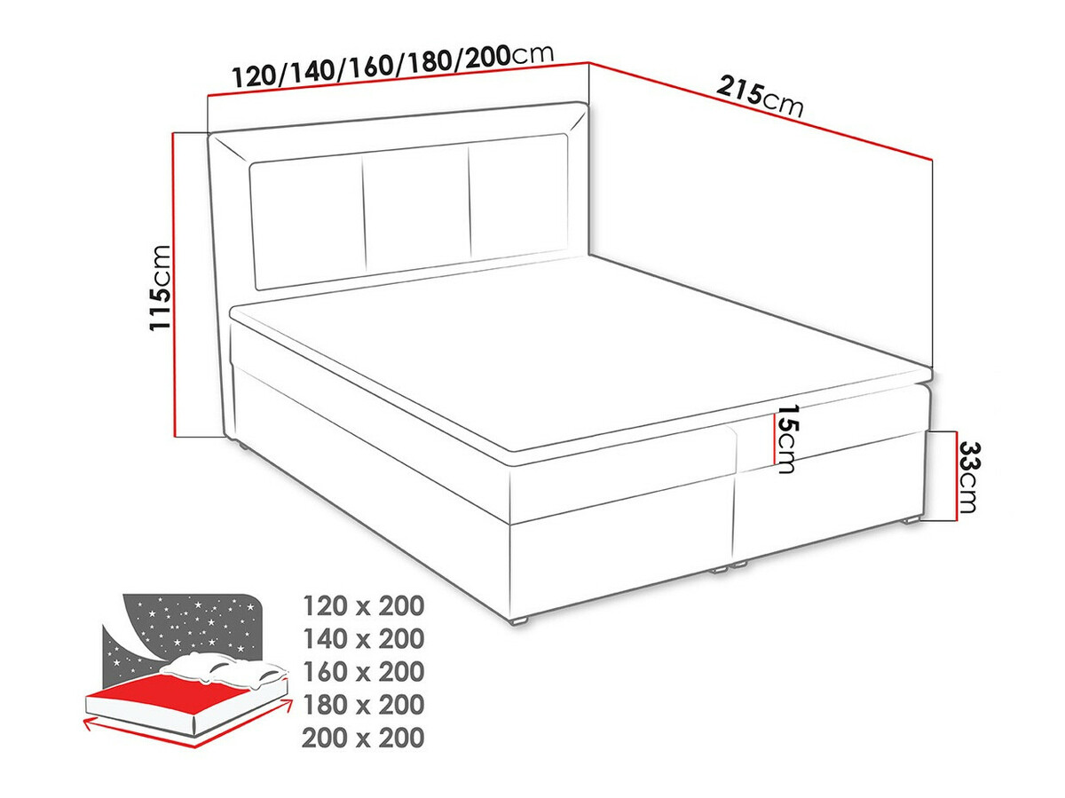 Boxspring krevet Pomona 112 (Victoria 14 865)