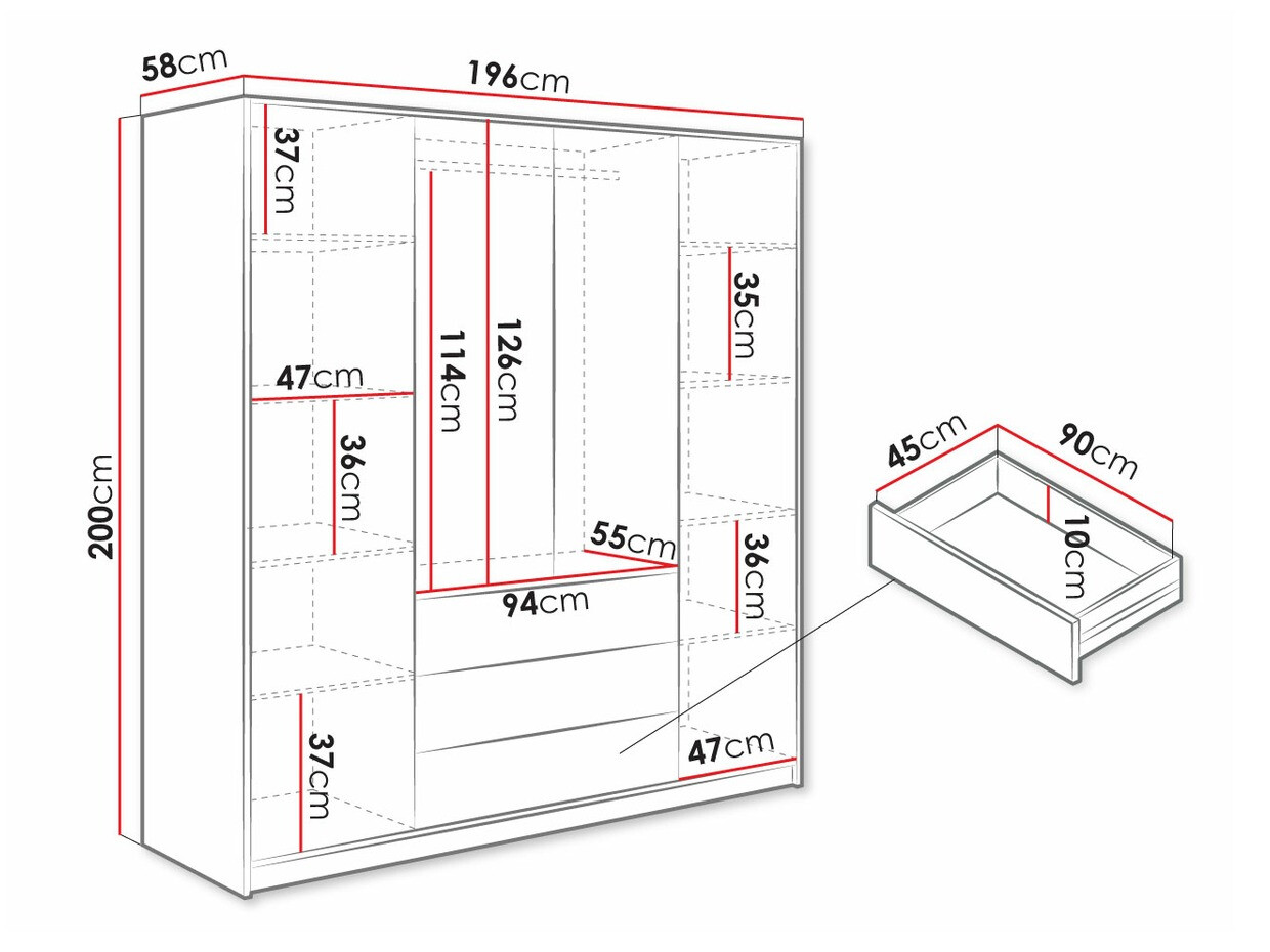 Ormar Honolulu 252 (Crno + Zlatan)