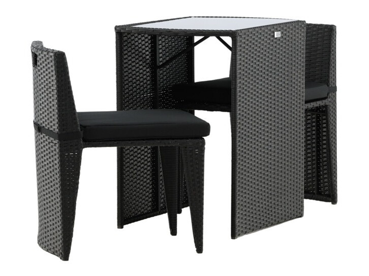 Set balkonskog nameštaja Dallas 3458 (Crno)