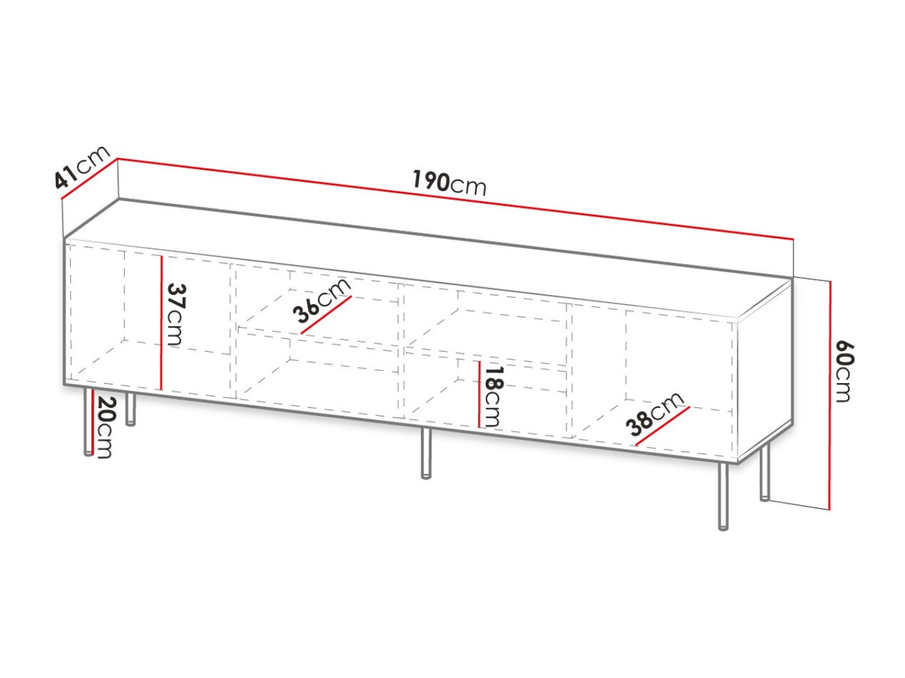 TV sto Lorelbo 103 (Вотан храст + Crno)