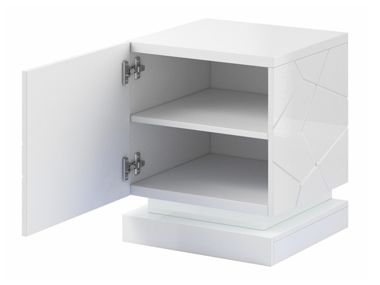 Set noćnih ormarića Linar (Belo + Sjajno belo)