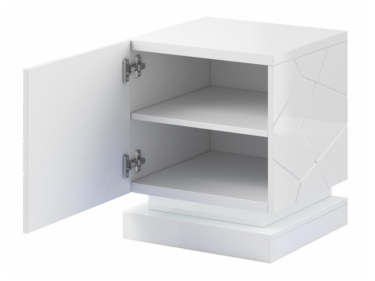 Set noćnih ormarića Linar (Belo + Sjajno belo)