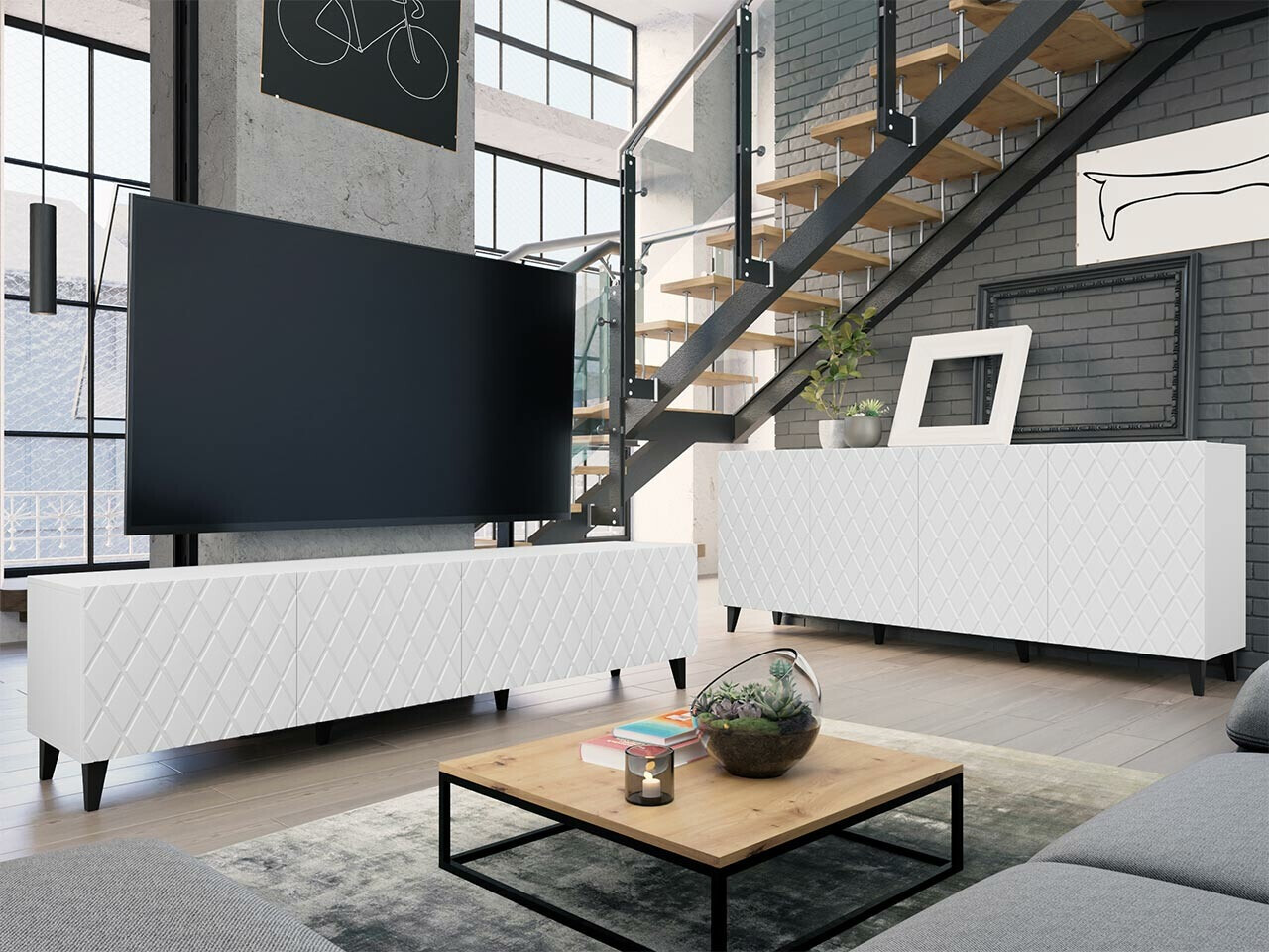 Set za dnevnu sobu Charlotte 188 (Belo)