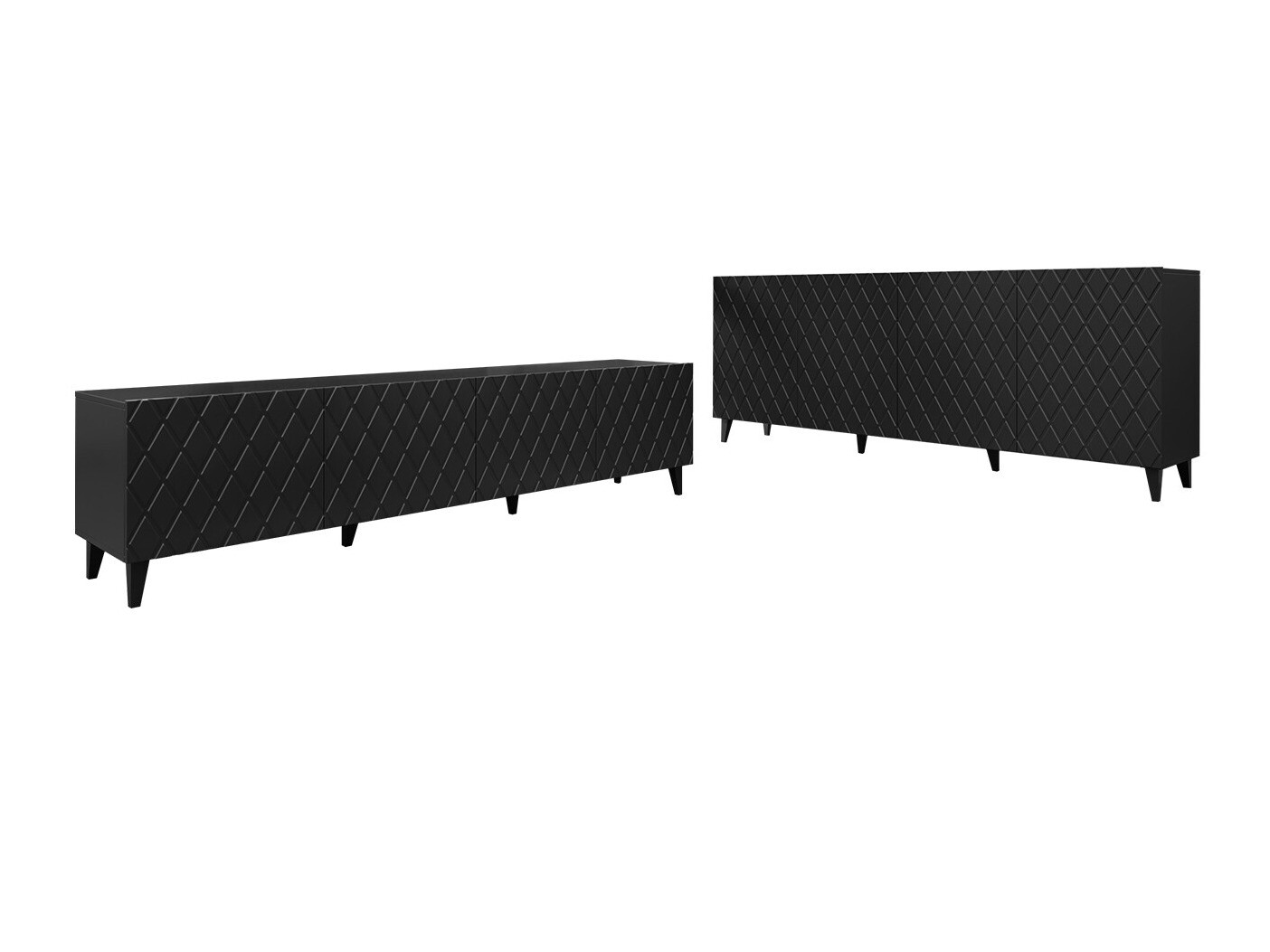 Set za dnevnu sobu Charlotte 188 (Crno)