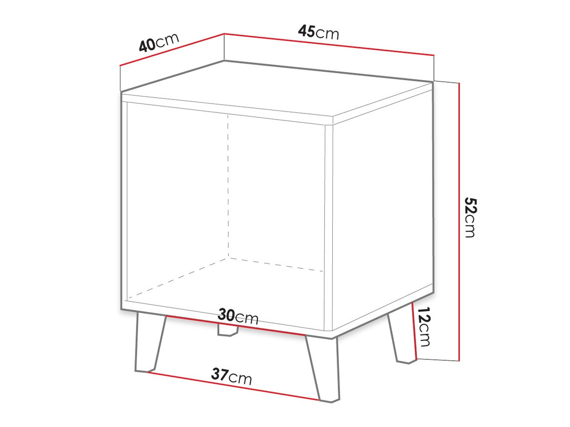 Set noćnih ormarića Comes (Hrast Votan)