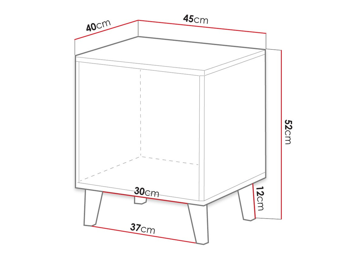 Set noćnih ormarića Remeta 104 (Antricit (ugalj))
