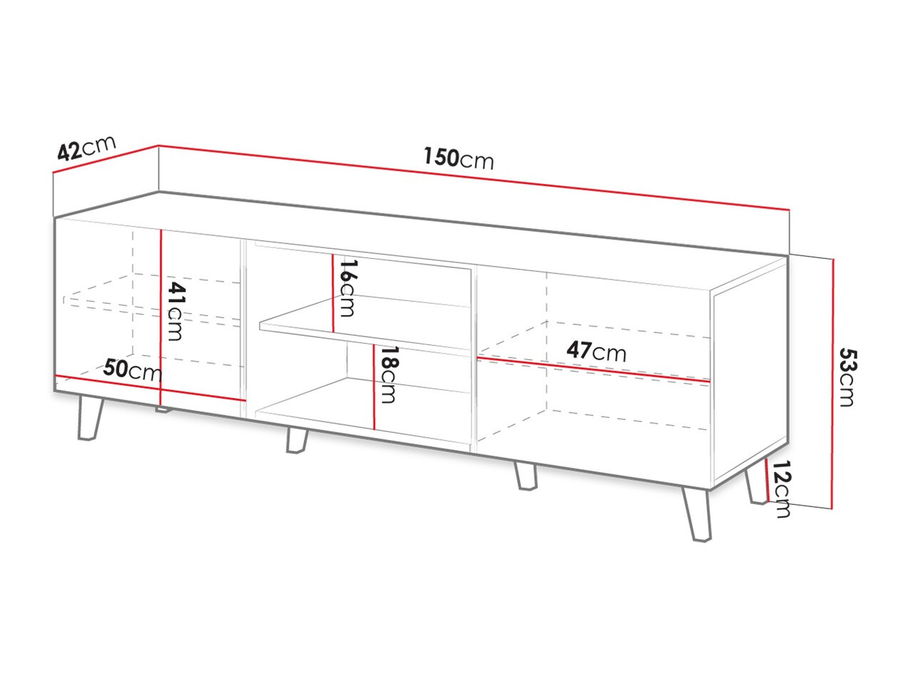 TV komoda Remeta 102 (Hrast Votan)