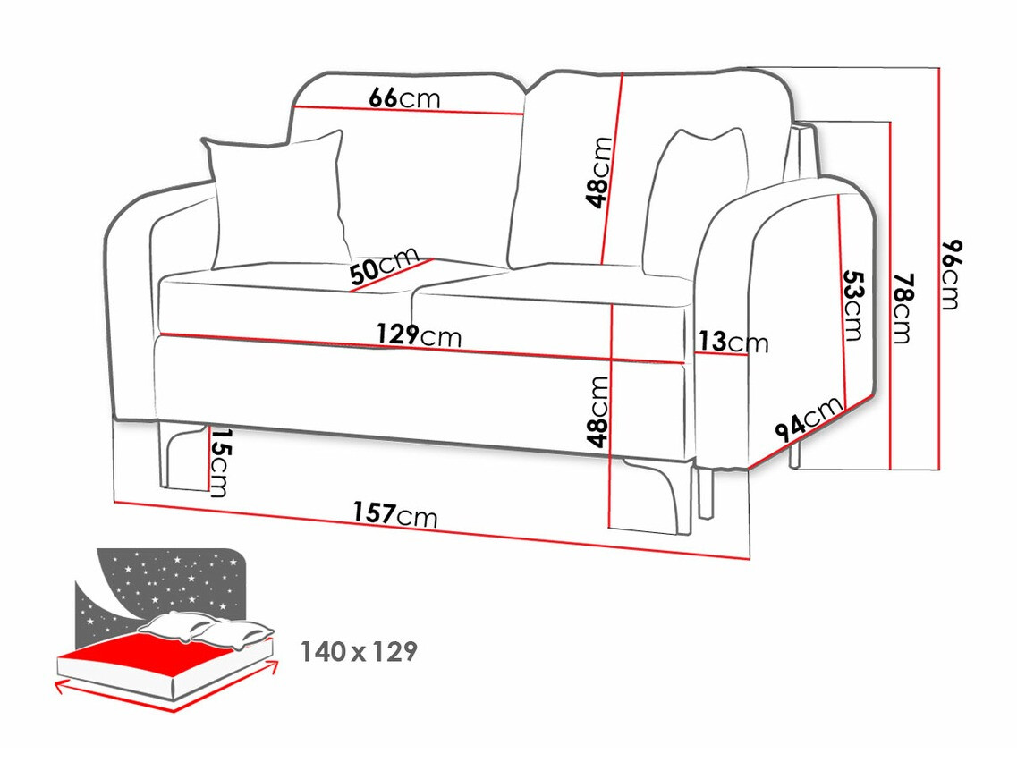 Sofa na razvlačenje Torlua 101 (Manila 19)