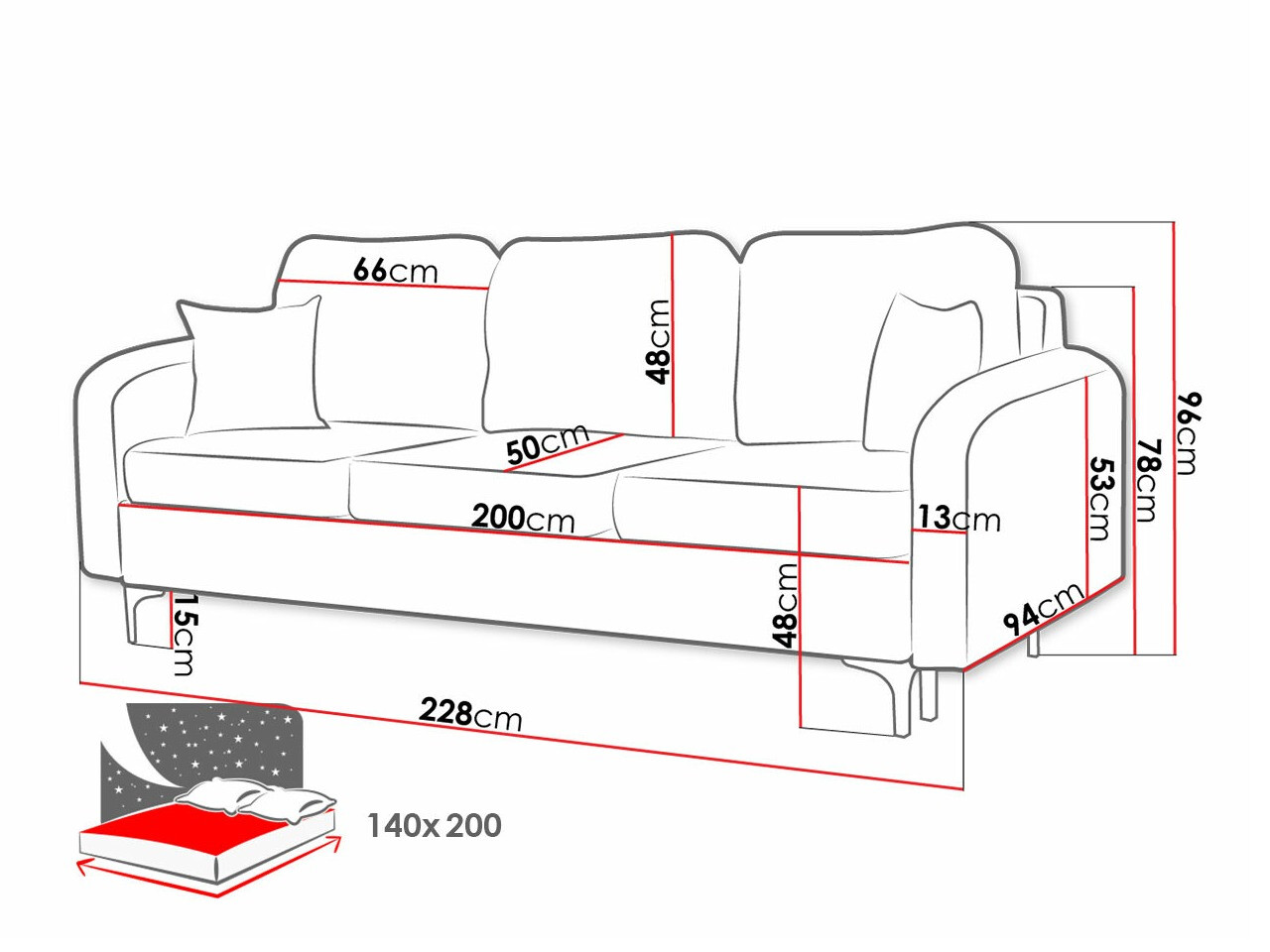 Sofa na razvlačenje Torlua 102 (Manila 19)