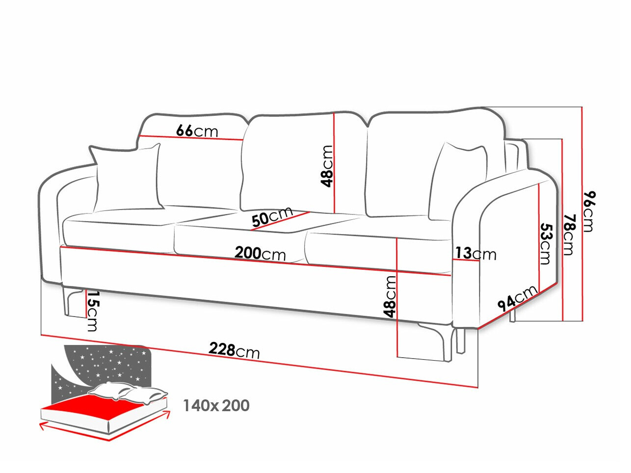 Sofa na razvlačenje Torlua 102 (Manila 29)