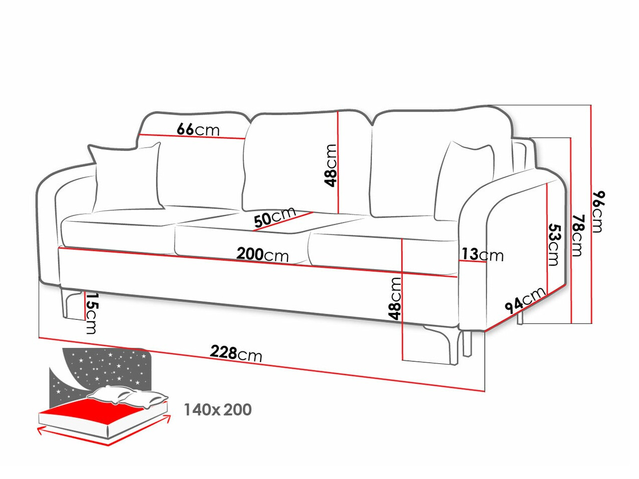 Sofa na razvlačenje Torlua 102 (Manila 33)