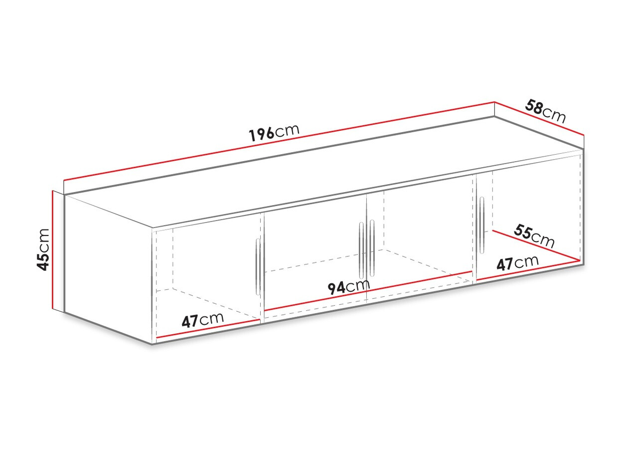 Ormarić Dortivu 146 (Graphite)