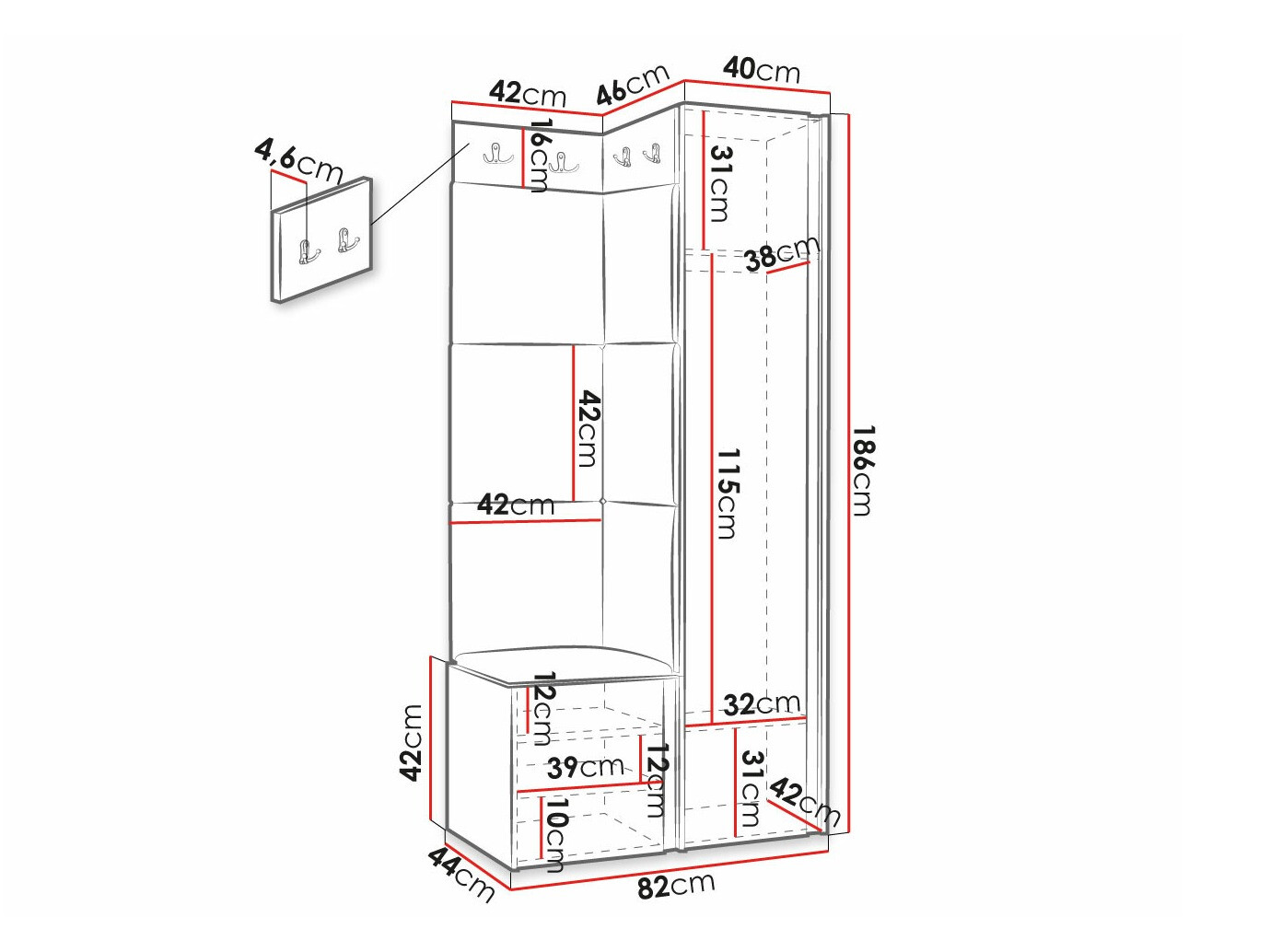 Set za hodnik Hartford 391 (Manila 02)