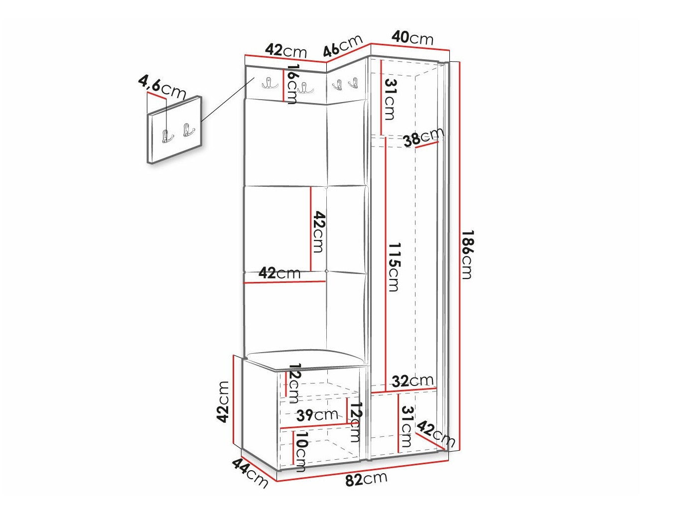 Set za hodnik Hartford 391 (Manila 32)