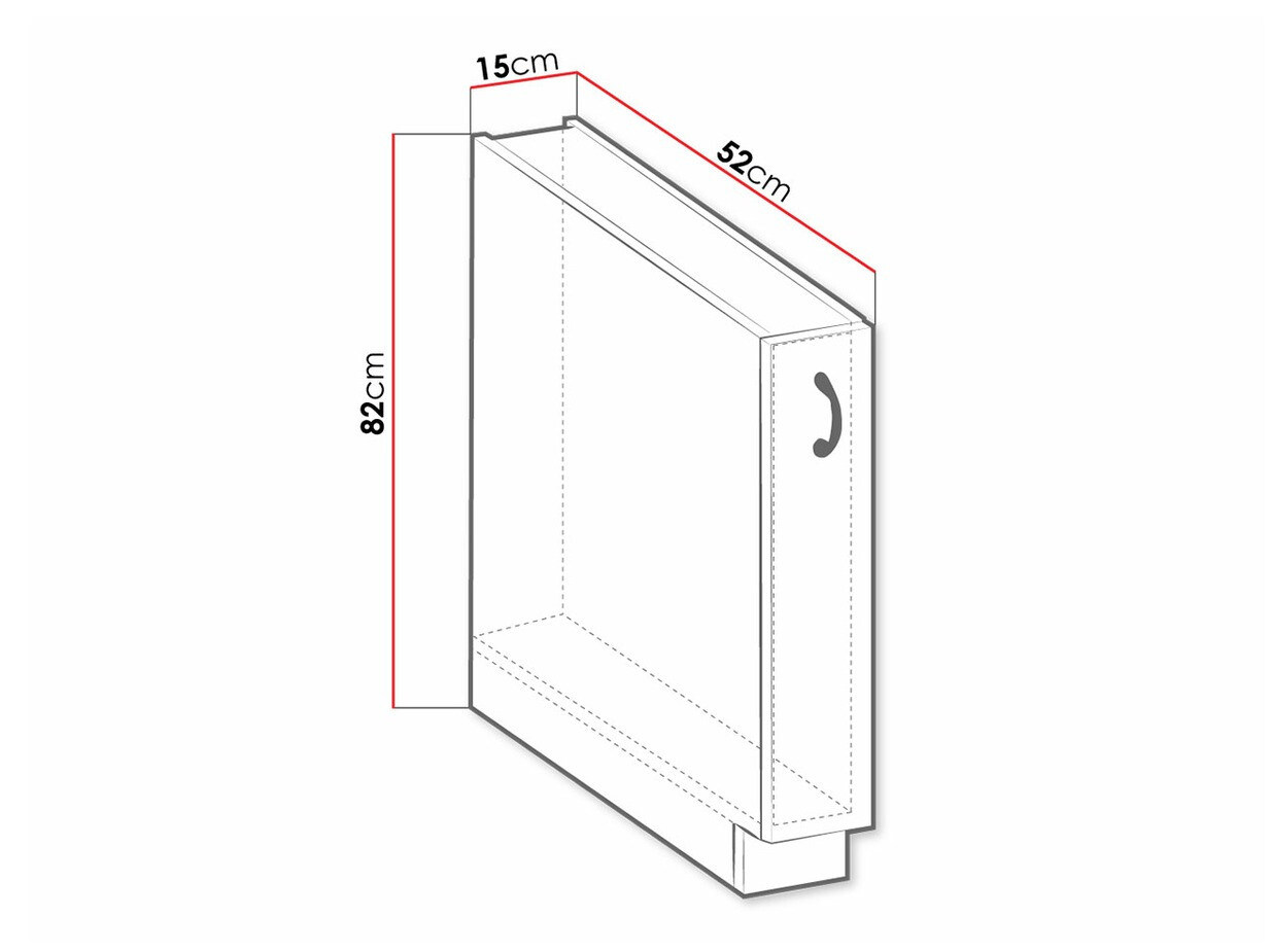 Modularni ormar sa korpom na izvlačenje Retro Grey 101